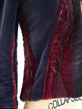 Hand Painted Quilted Velvet Jacket Jacket arcadeshops.com