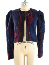 Hand Painted Quilted Velvet Jacket Jacket arcadeshops.com
