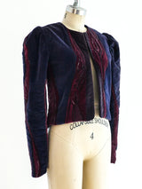 Hand Painted Quilted Velvet Jacket Jacket arcadeshops.com