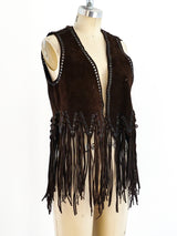 Fringed Suede Vest Jacket arcadeshops.com
