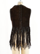 Fringed Suede Vest Jacket arcadeshops.com