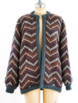Escada Metallic Chevron Knit Jacket Jacket arcadeshops.com