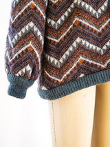 Escada Metallic Chevron Knit Jacket Jacket arcadeshops.com