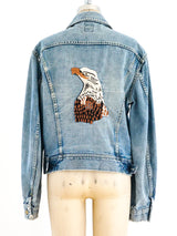 Eagle Embroidered Lee Denim Jacket Jacket arcadeshops.com