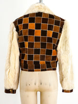 Patchwork Suede Fur Trimmed Jacket Jacket arcadeshops.com
