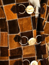 Patchwork Suede Fur Trimmed Jacket Jacket arcadeshops.com