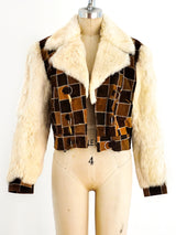 Patchwork Suede Fur Trimmed Jacket Jacket arcadeshops.com
