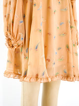Chloe Ruffled Paisley Dress Dress arcadeshops.com