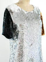 Ashish Colorblock Sequin Mini Dress Dress arcadeshops.com