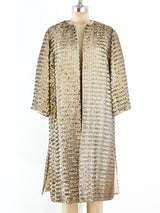 1960's Gold Sequin Coat Jacket arcadeshops.com