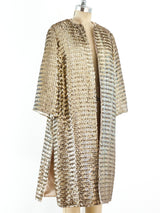 1960's Gold Sequin Coat Jacket arcadeshops.com