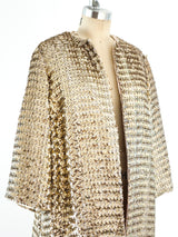 1960's Gold Sequin Coat Jacket arcadeshops.com