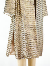 1960's Gold Sequin Coat Jacket arcadeshops.com