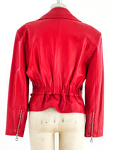 North Beach Leather Red Motorcycle Jacket Jacket arcadeshops.com