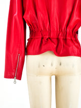 North Beach Leather Red Motorcycle Jacket Jacket arcadeshops.com