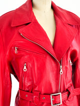 North Beach Leather Red Motorcycle Jacket Jacket arcadeshops.com