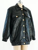Quilted Black Leather Jacket Jacket arcadeshops.com