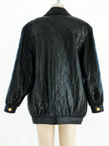 Quilted Black Leather Jacket Jacket arcadeshops.com