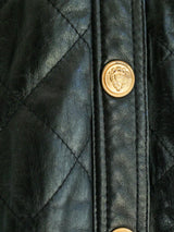 Quilted Black Leather Jacket Jacket arcadeshops.com