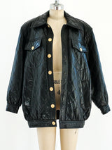 Quilted Black Leather Jacket Jacket arcadeshops.com
