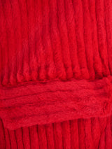 Fendi Red Sheared Beaver Fur Jacket Jacket arcadeshops.com