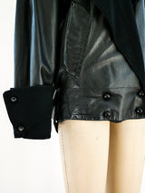 Oversized Aviator Style Leather Jacket Jacket arcadeshops.com