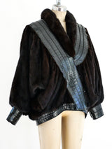 Crocodile Trimmed Mink Jacket Jacket arcadeshops.com