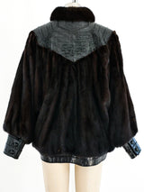 Crocodile Trimmed Mink Jacket Jacket arcadeshops.com