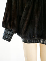 Crocodile Trimmed Mink Jacket Jacket arcadeshops.com