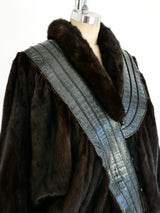 Crocodile Trimmed Mink Jacket Jacket arcadeshops.com