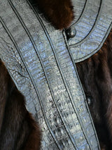 Crocodile Trimmed Mink Jacket Jacket arcadeshops.com