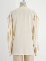 Escada Ruffled Silk Top Top arcadeshops.com