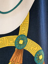 Escada Western Print Silk Top Top arcadeshops.com