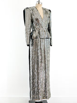 Estevez Sillver Sequin Column Dress Dress arcadeshops.com