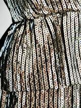 Estevez Sillver Sequin Column Dress Dress arcadeshops.com