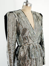 Estevez Sillver Sequin Column Dress Dress arcadeshops.com