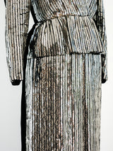 Estevez Sillver Sequin Column Dress Dress arcadeshops.com