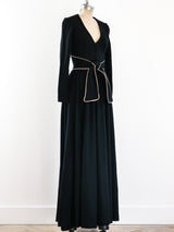1970's Belted Maxi Dress Dress arcadeshops.com