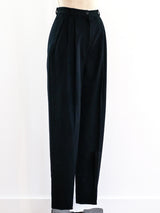Black Leather Pleated Pants Bottom arcadeshops.com