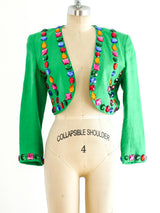 Escada Jeweled Linen Jacket Jacket arcadeshops.com