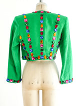 Escada Jeweled Linen Jacket Jacket arcadeshops.com