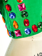 Escada Jeweled Linen Jacket Jacket arcadeshops.com