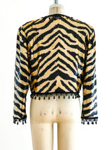 Sequin Tiger Stripe Jacket Jacket arcadeshops.com