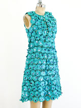 Turquoise Raffia Mini Dress Dress arcadeshops.com