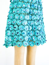Turquoise Raffia Mini Dress Dress arcadeshops.com