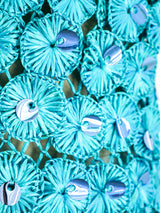 Turquoise Raffia Mini Dress Dress arcadeshops.com