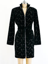 Patrick Kelly Nail Embroidered Velvet Dress Dress arcadeshops.com