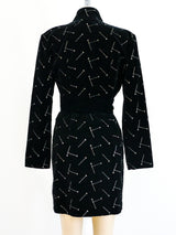Patrick Kelly Nail Embroidered Velvet Dress Dress arcadeshops.com