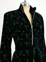 Patrick Kelly Nail Embroidered Velvet Dress Dress arcadeshops.com