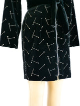 Patrick Kelly Nail Embroidered Velvet Dress Dress arcadeshops.com